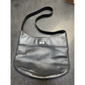 The Sak Pure Leather Black Hobo Shoulder Crossbody Bag Boho Minimalist